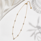 Gold Zircon Tennis Necklace for Women