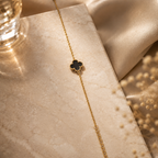 Black Clover Gold Plated Adjustable Bracelet