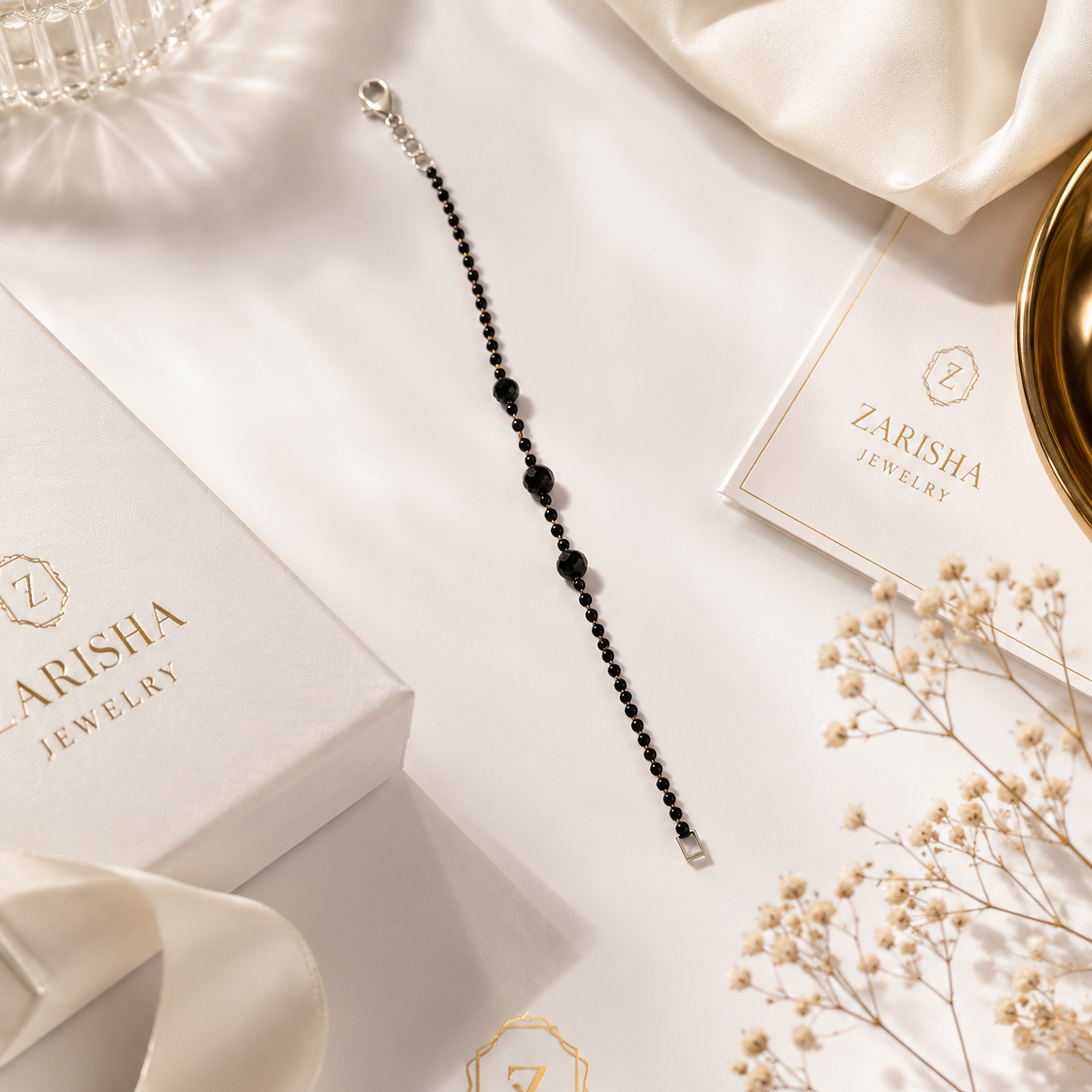 Luxe Black Roman Bracelet for Women