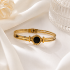 Noir Black Clover Cuff Bracelet
