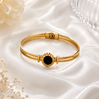 Noir Black Clover Cuff Bracelet