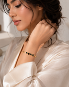 Luxury Black Clover Handcuff Bangle Bracelet