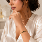 Luxury Black Clover Cuff Bangle