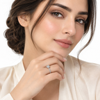 ZARISHA Eternal Round Pave Engagement Ring