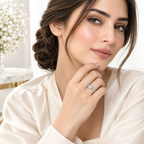 ZARISHA Eternal Round Pave Engagement Ring