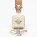 ZARISHA Gold Floral Starburst Diamond Ring