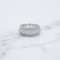 Bold Multi-Row CZ Wide Band Ring | Zarisha