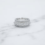 Bold Multi-Row CZ Wide Band Ring | Zarisha
