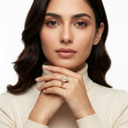 ZARISHA Gold Floral Starburst Diamond Ring