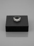 Premium Silver-Plated Solitaire Zircon Ring for Women