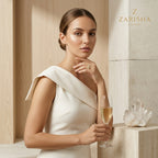 ZARISHA Double Row Pave Diamond Gold Band Ring