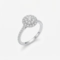 Elegant Round Halo CZ Silver Ring | Zarisha