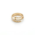 ZARISHA Gold Wrap Nail Pave Diamond Ring