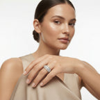 Bold Multi-Row CZ Wide Band Ring | Zarisha
