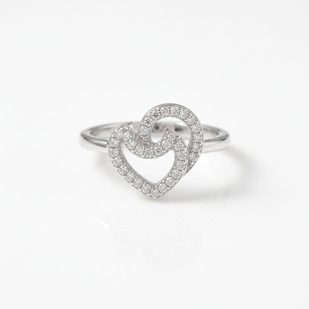 ZARISHA Eternal Love Interlocking Hearts Ring