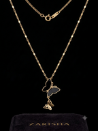 Black Butterfly Pendant Necklace for Women