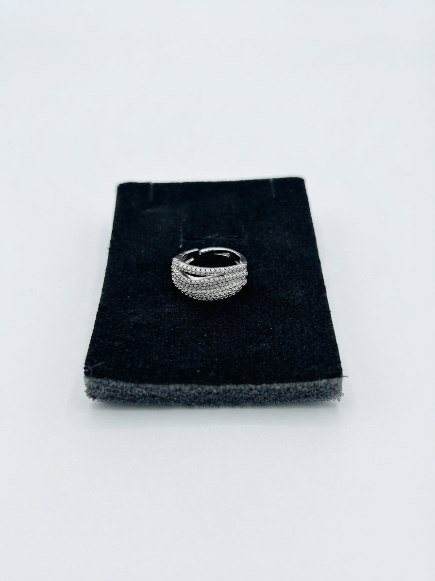Sparkling Crossover Multi-Band CZ Ring | Zarisha