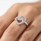 ZARISHA Eternal Love Interlocking Hearts Ring