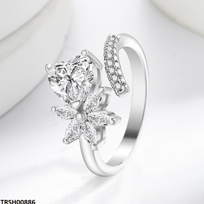 Heart/Flower ZIRCON Ring Adjustable