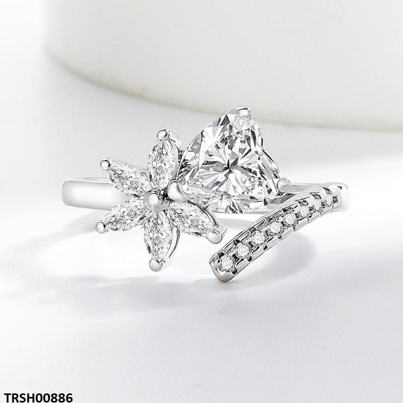 Heart/Flower ZIRCON Ring Adjustable