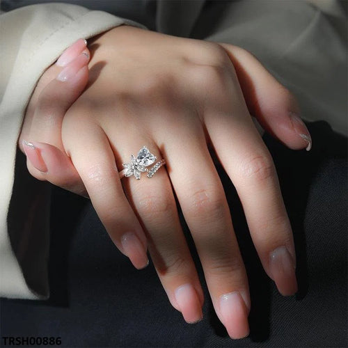 Heart/Flower ZIRCON Ring Adjustable