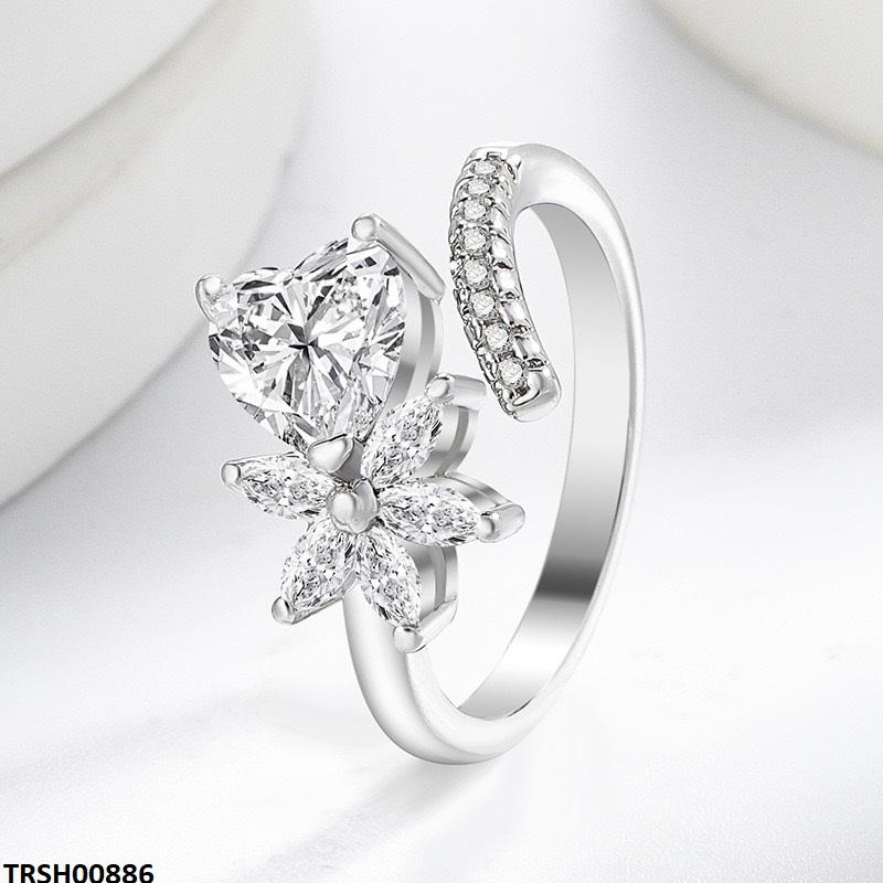 Heart/Flower ZIRCON Ring Adjustable